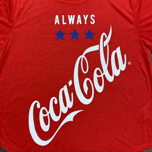 Coca-Cola Women’s Red Always A Star Graphic T-Shirt Size XXL Plus Size Coca-Cola - Picture 13 of 16